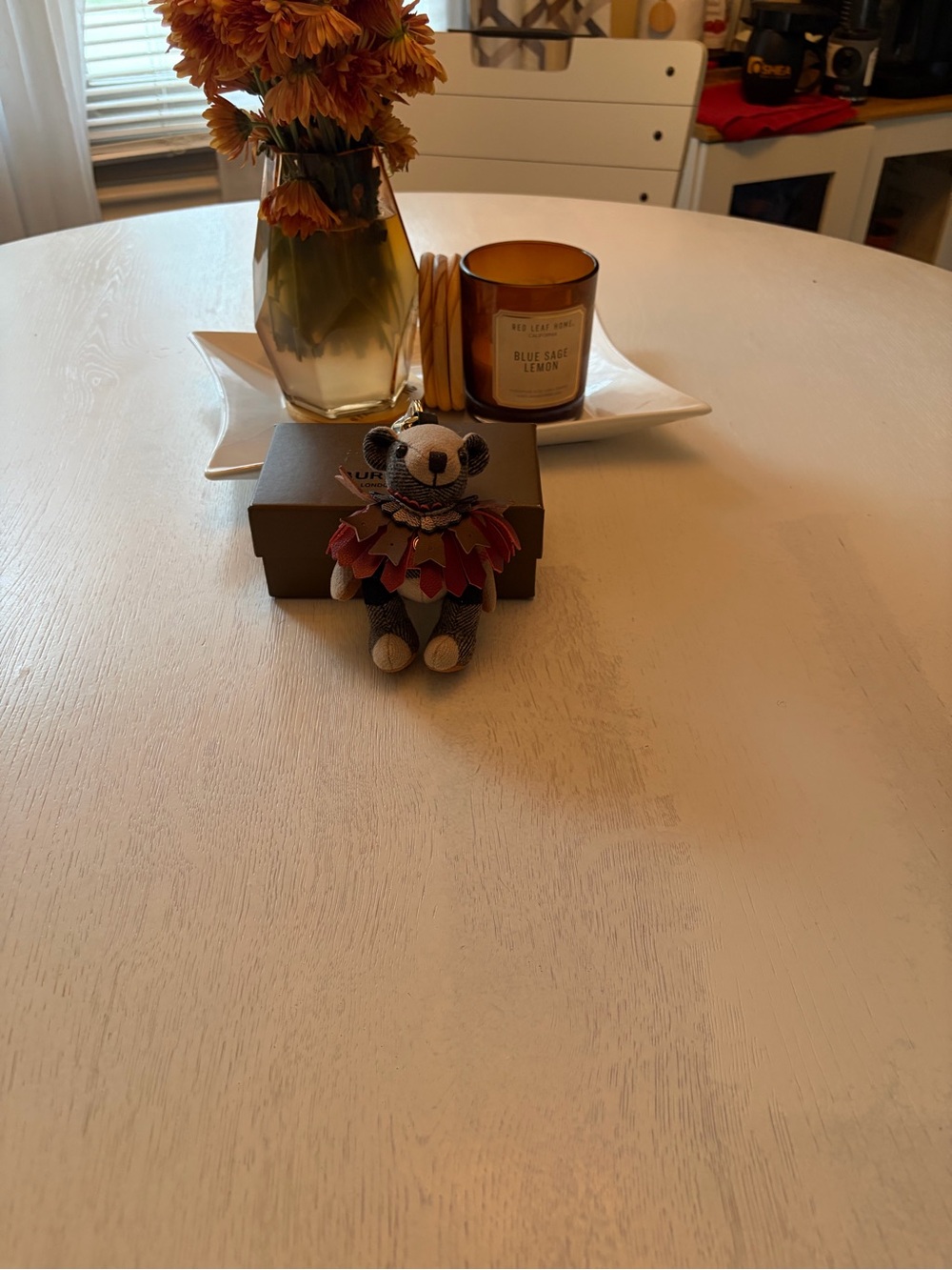 Burberry Brown and Red Bear Key Charm